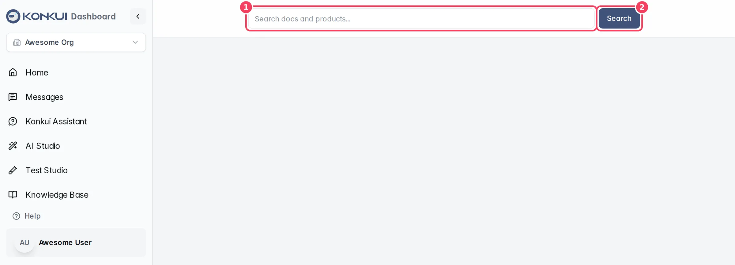 The Search page