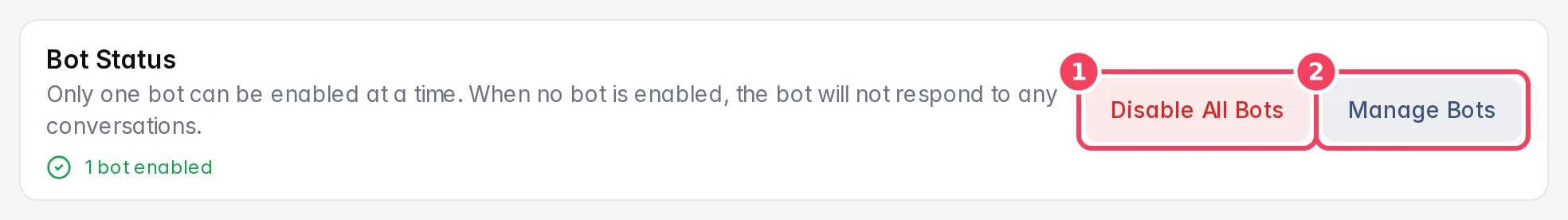 Bot Response Settings